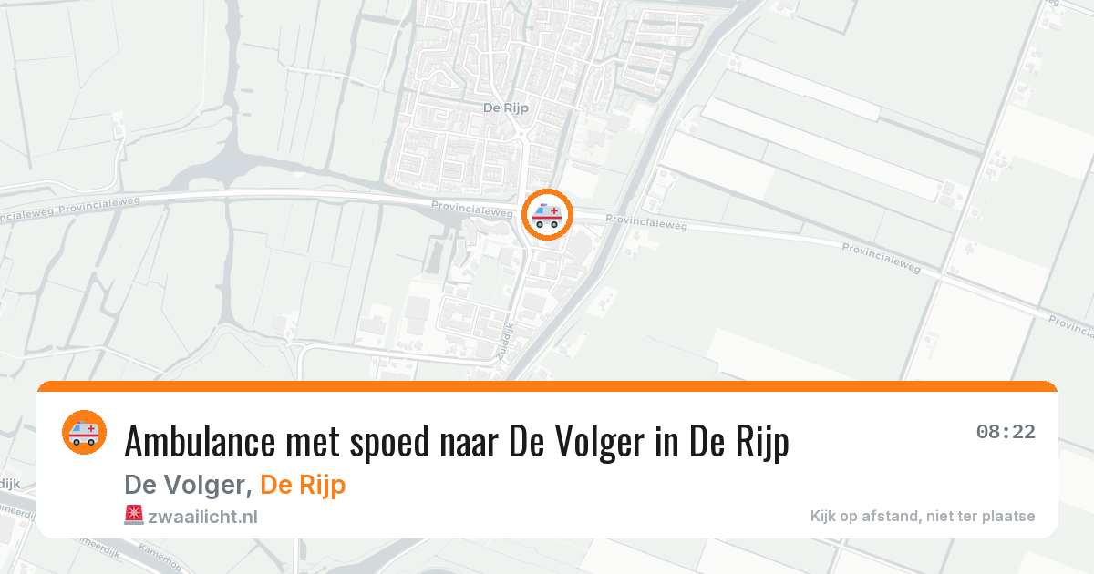 Ambulance met spoed naar De Volger in De Rijp — 2 jul 2026