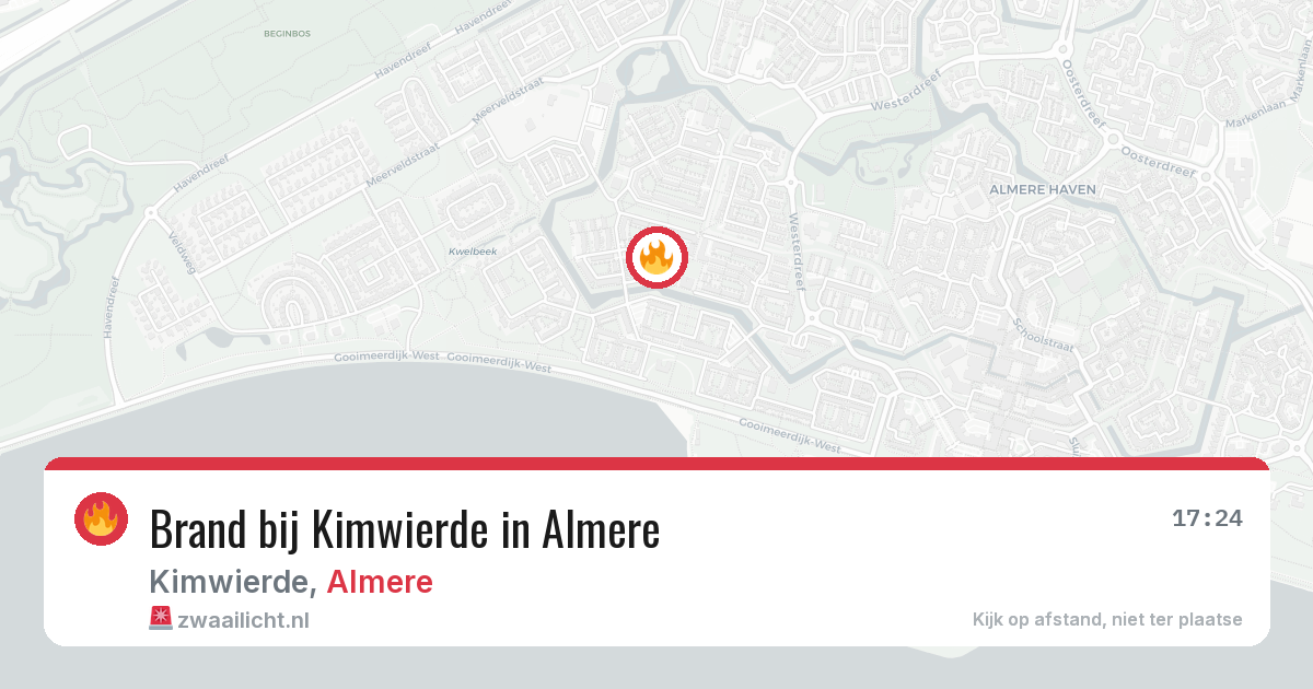 Brand bij Kimwierde in Almere — 14 jun 2026