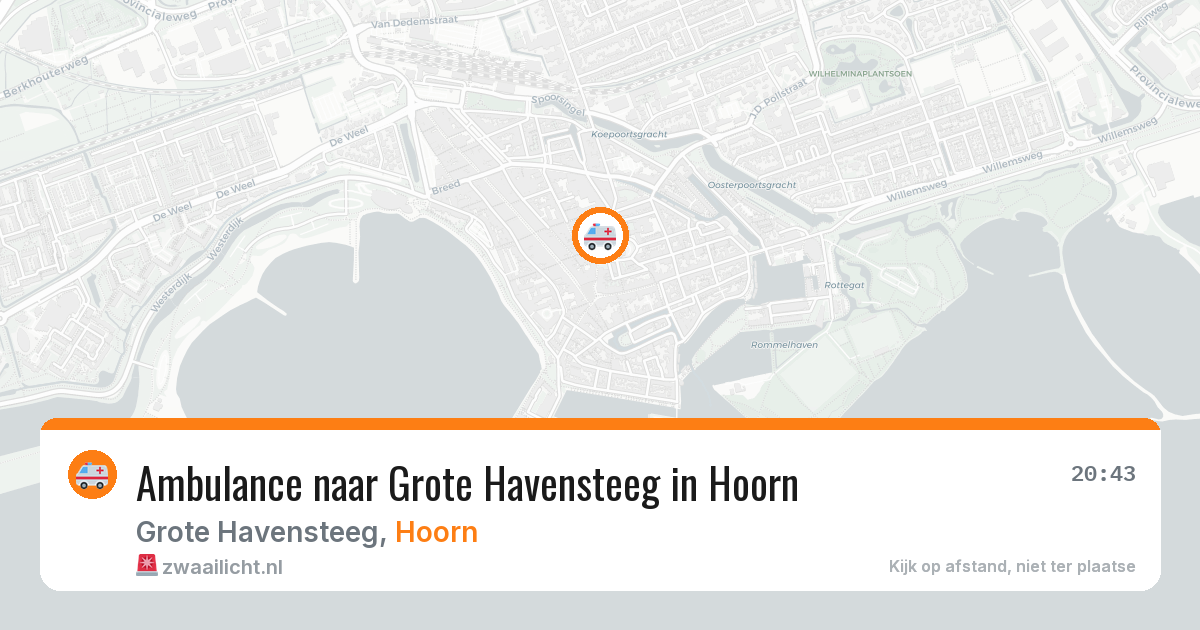Ambulance naar Grote Havensteeg in Hoorn — 31 mei 2026