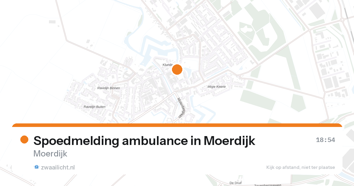 Spoedmelding ambulance in Moerdijk — 27 aug 2026