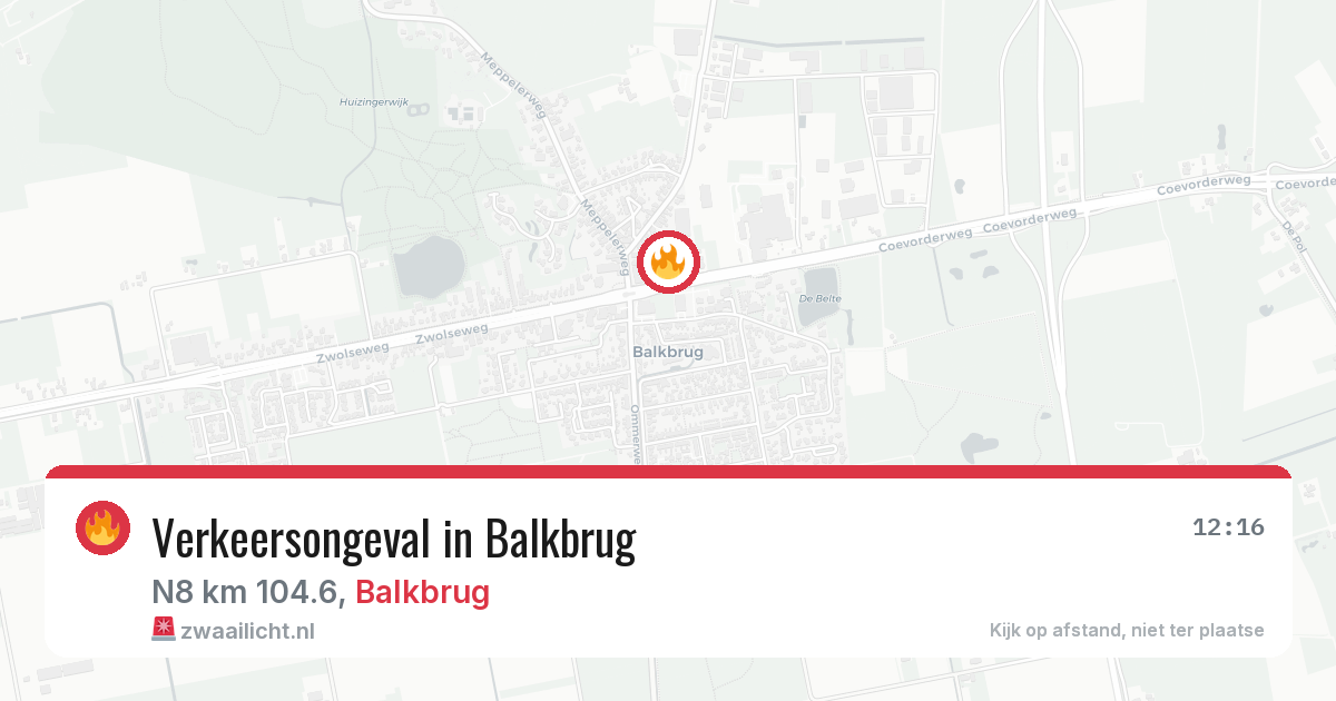 Verkeersongeval in Balkbrug — 21 jun 2026