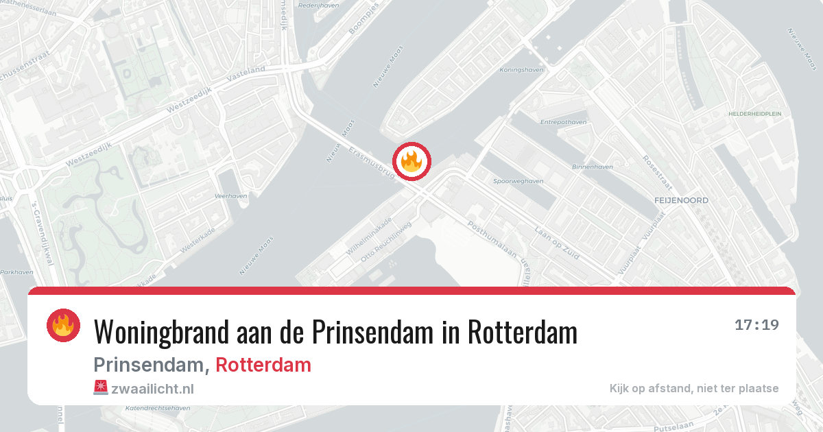 Woningbrand aan de Prinsendam in Rotterdam — 29 jun 2026