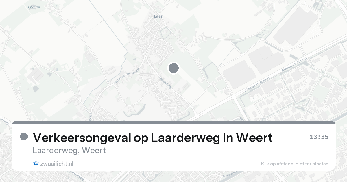 Verkeersongeval op Laarderweg in Weert — 13 aug 2026