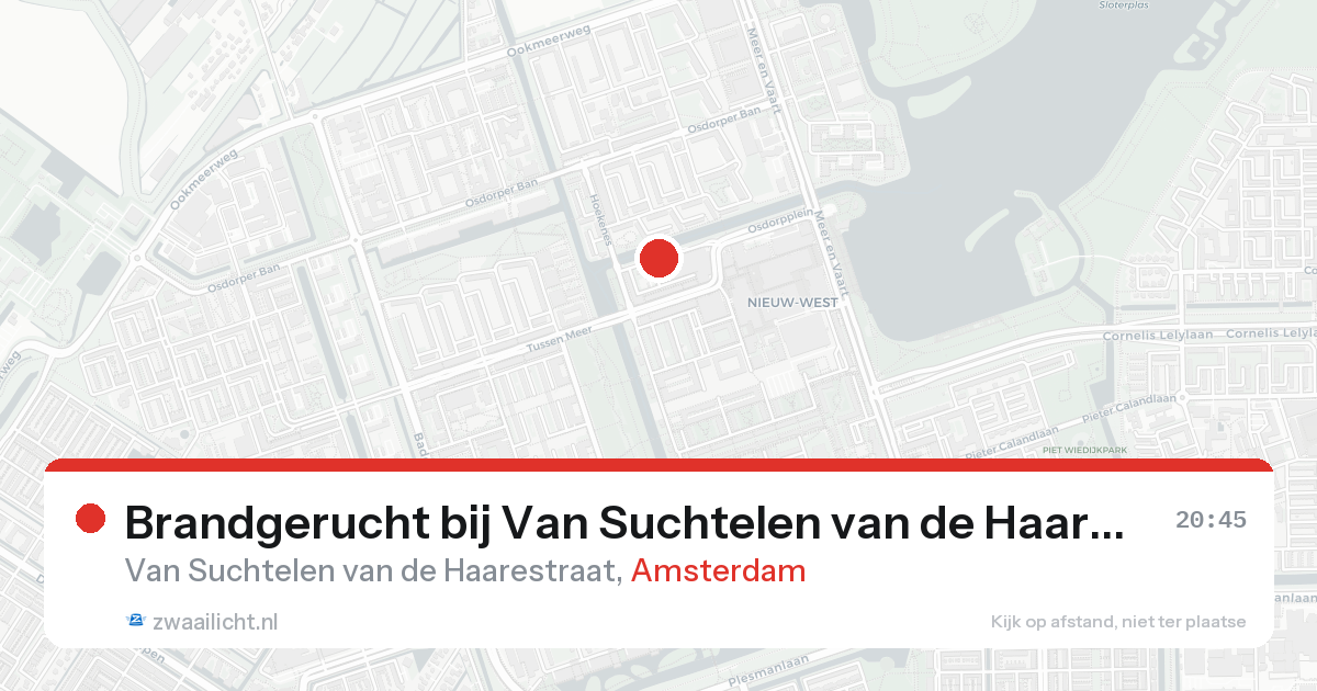 Brandgerucht bij Van Suchtelen van de Haarestraat in Amsterdam — 29 mei 2026