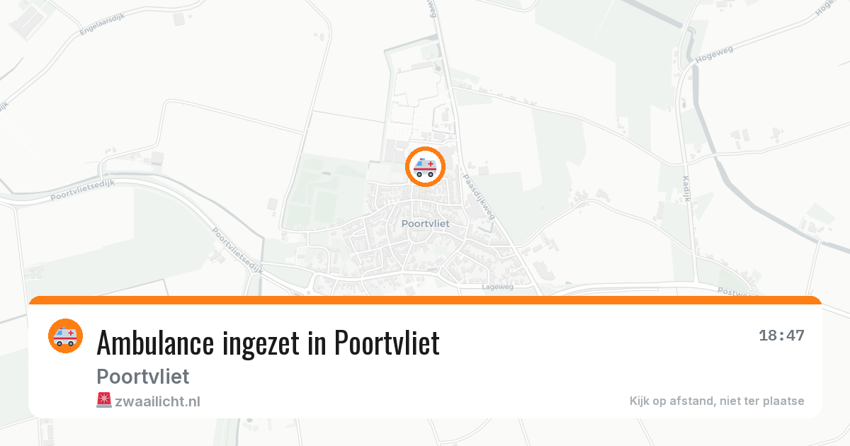 Ambulance ingezet in Poortvliet — 16 jun 2026