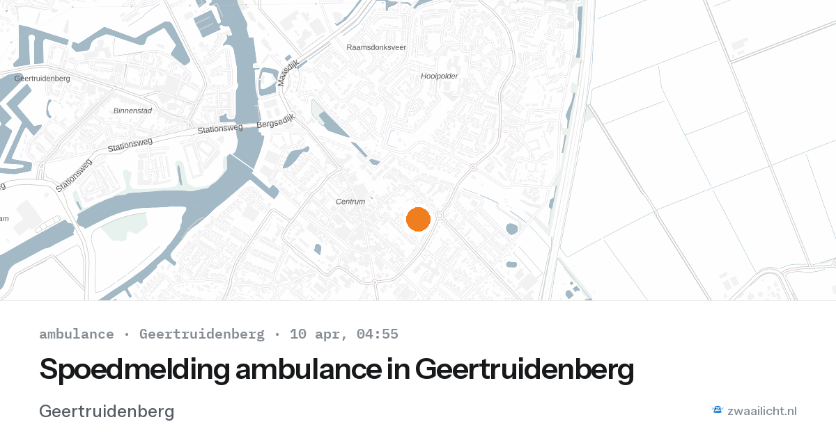 Spoedmelding ambulance in Geertruidenberg — 10 apr 2026