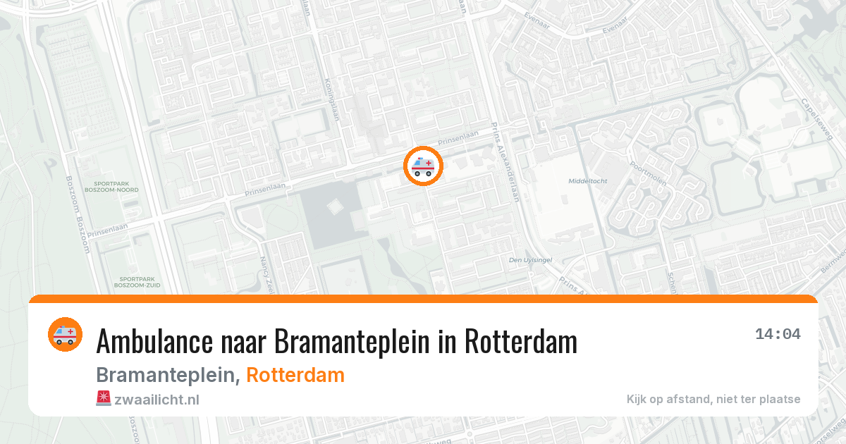 Ambulance naar Bramanteplein in Rotterdam — 3 mei 2026
