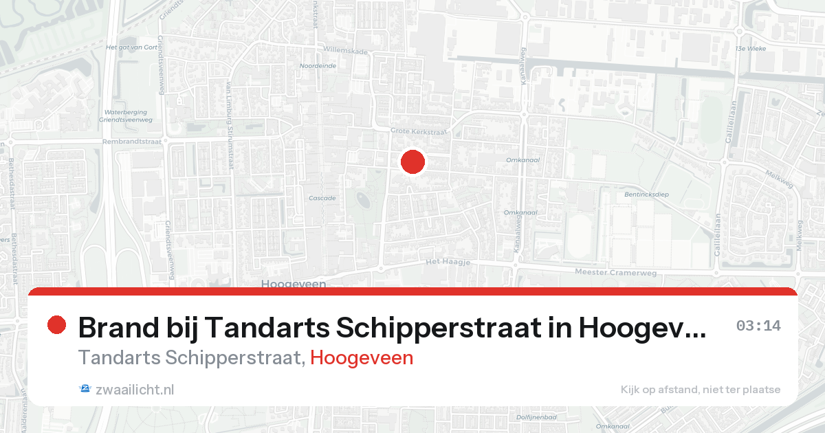 Brand bij Tandarts Schipperstraat in Hoogeveen — 8 feb 2026