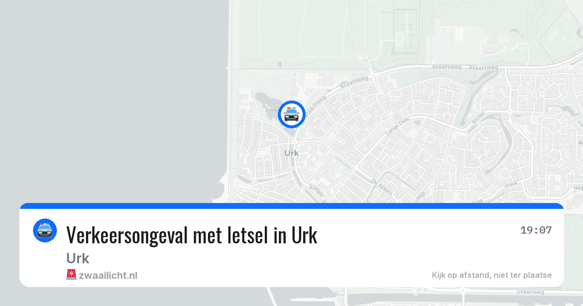 Verkeersongeval met letsel in Urk — 4 jul 2026