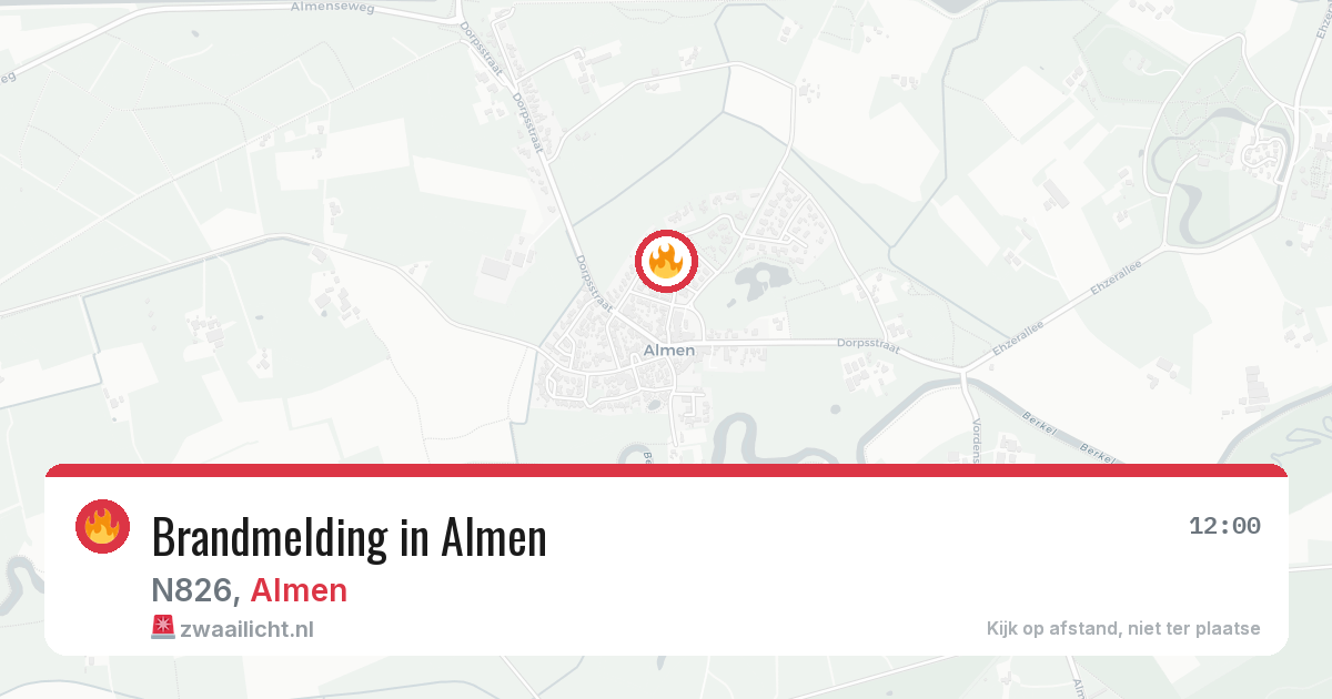 Brandmelding in Almen — 28 jun 2026