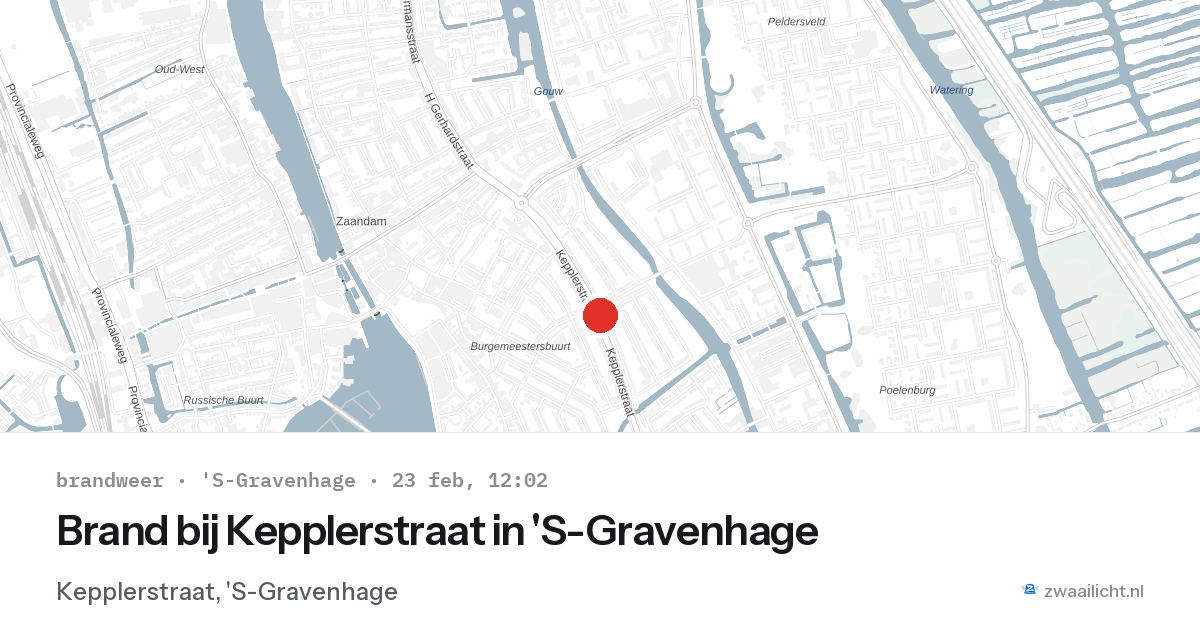 Brand bij Kepplerstraat in 'S-Gravenhage — 23 feb 2026