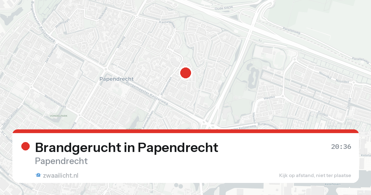 Brandgerucht in Papendrecht — 22 aug 2026