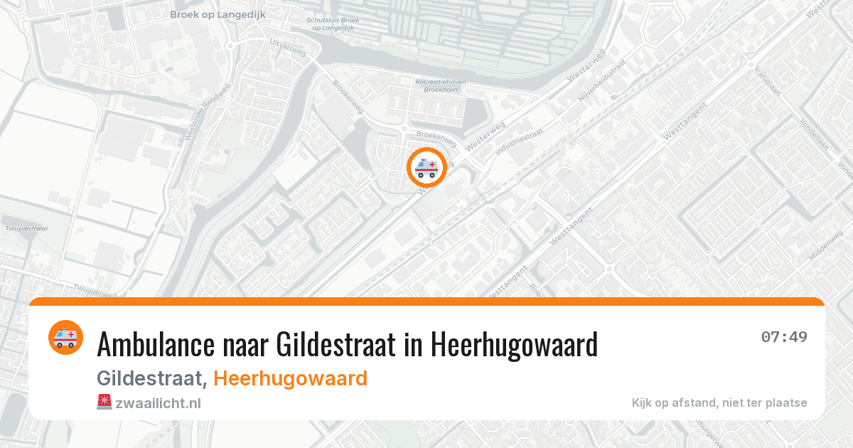 Ambulance naar Gildestraat in Heerhugowaard — 2 aug 2026