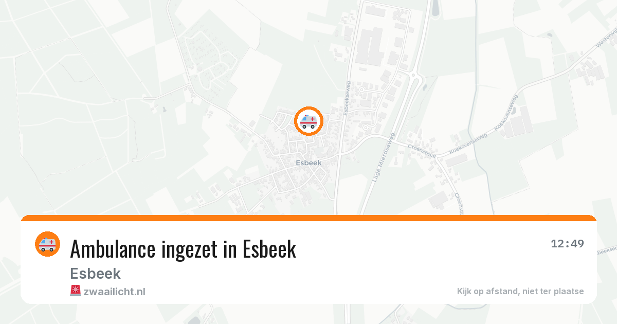 Ambulance ingezet in Esbeek — 1 jun 2026