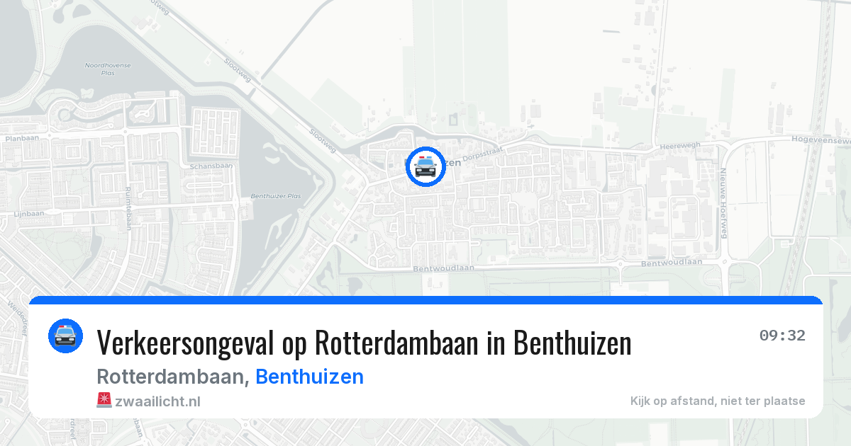 Verkeersongeval op Rotterdambaan in Benthuizen — 24 jul 2026