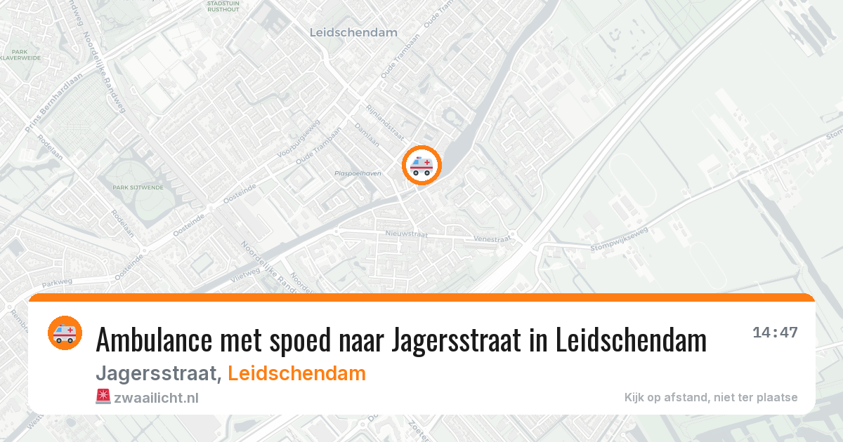 Ambulance met spoed naar Jagersstraat in Leidschendam — 26 apr 2026