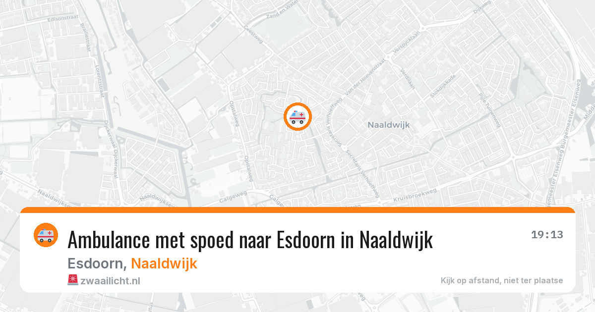 Ambulance met spoed naar Esdoorn in Naaldwijk — 14 aug 2026