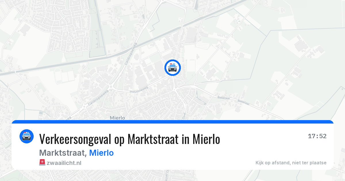 Verkeersongeval op Marktstraat in Mierlo — 22 apr 2026