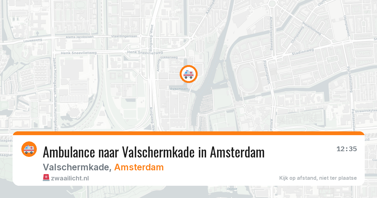 Ambulance naar Valschermkade in Amsterdam — 18 mrt 2026