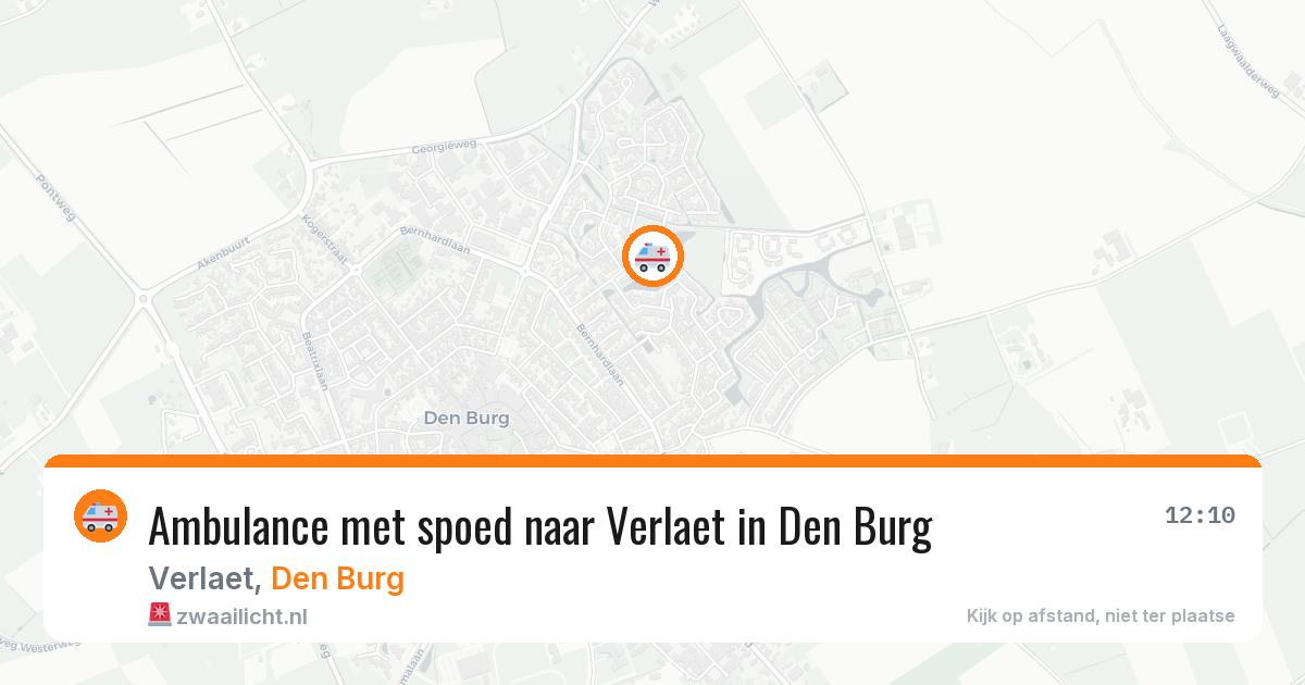 Ambulance met spoed naar Verlaet in Den Burg — 8 apr 2026