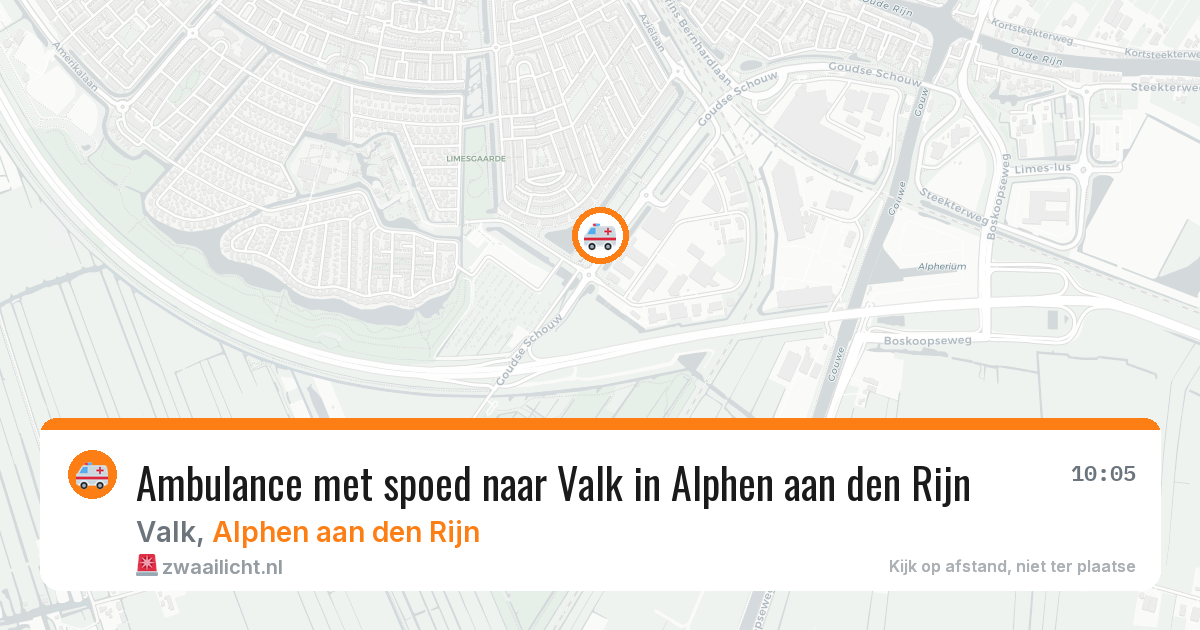 Ambulance met spoed naar Valk in Alphen aan den Rijn — 12 jun 2026