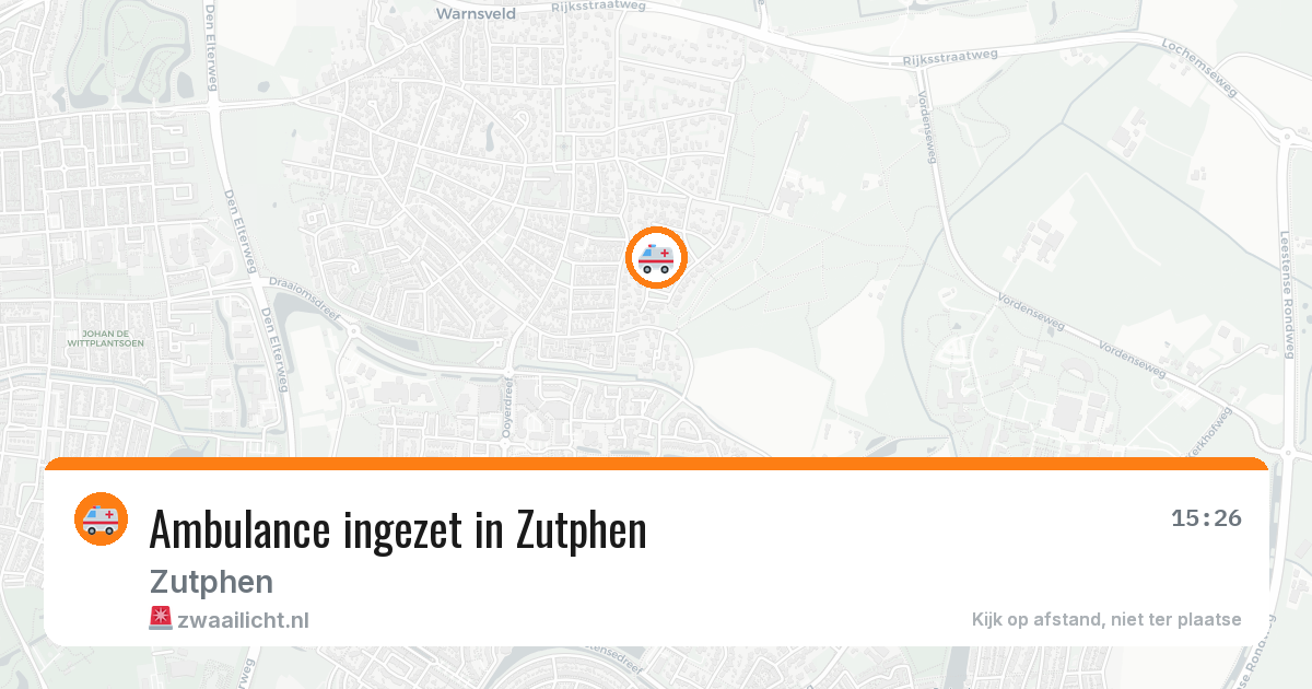 Ambulance ingezet in Zutphen — 12 aug 2026