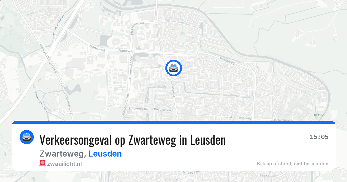 Verkeersongeval op Zwarteweg in Leusden — 27 jul 2026