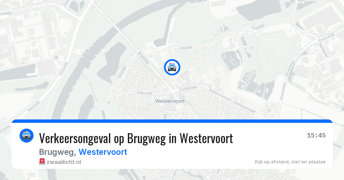 Verkeersongeval op Brugweg in Westervoort — 9 mei 2026