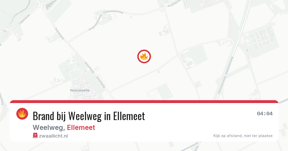 Brand bij Weelweg in Ellemeet — 14 jun 2026