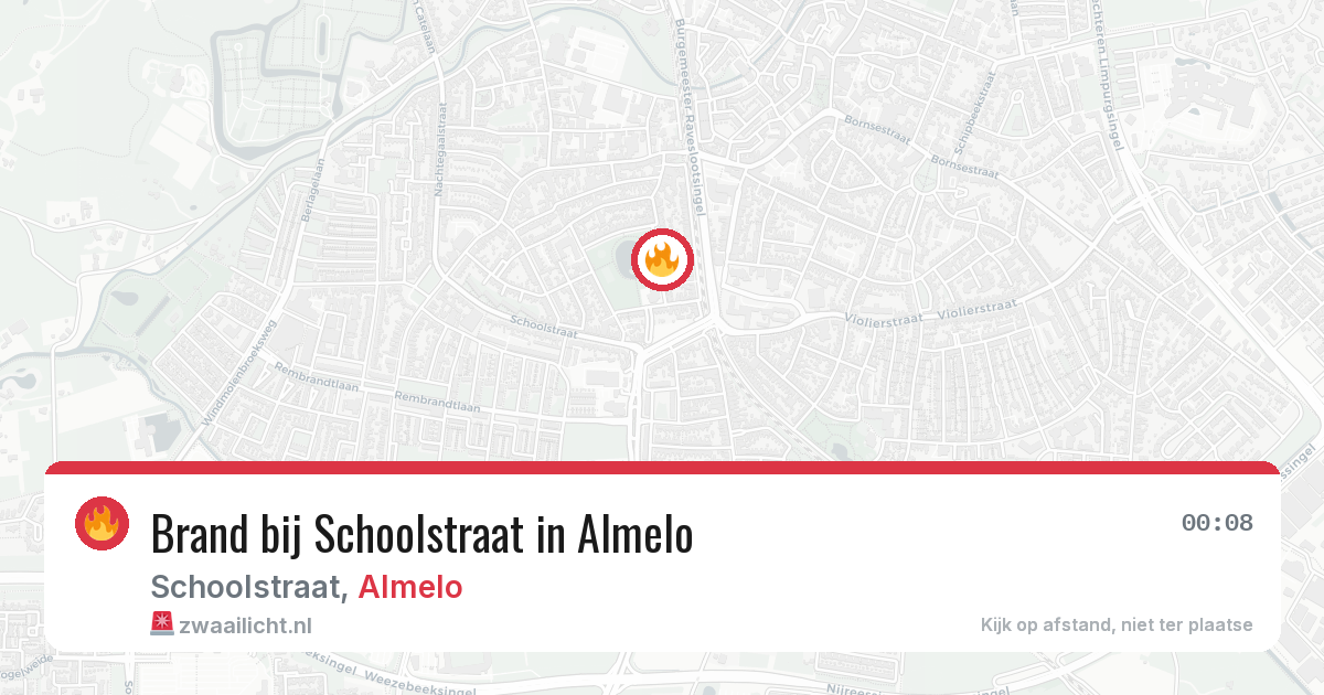 Brand bij Schoolstraat in Almelo — 6 jul 2026
