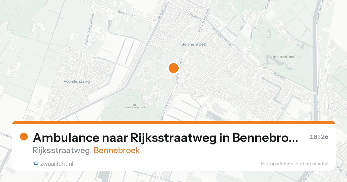 Ambulance naar Rijksstraatweg in Bennebroek — 29 mei 2026