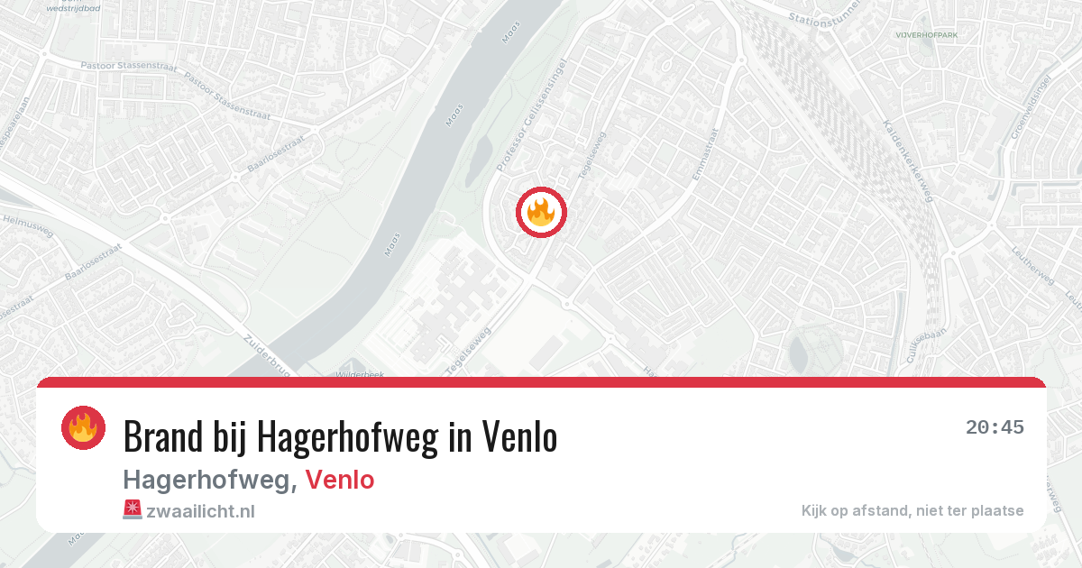Brand bij Hagerhofweg in Venlo — 15 apr 2026