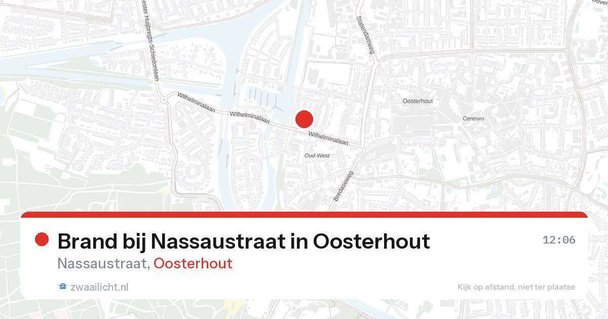 Brand bij Nassaustraat in Oosterhout — 27 mrt 2026