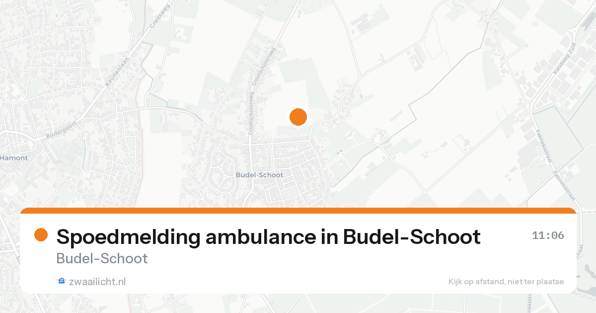 Spoedmelding ambulance in Budel-Schoot — 17 aug 2026
