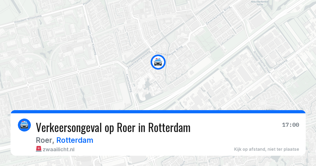 Verkeersongeval op Roer in Rotterdam — 9 jul 2026