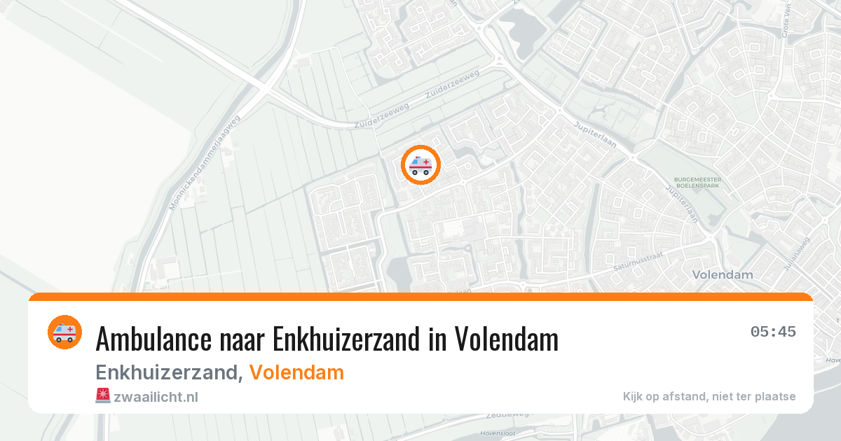 Ambulance naar Enkhuizerzand in Volendam — 13 mei 2026