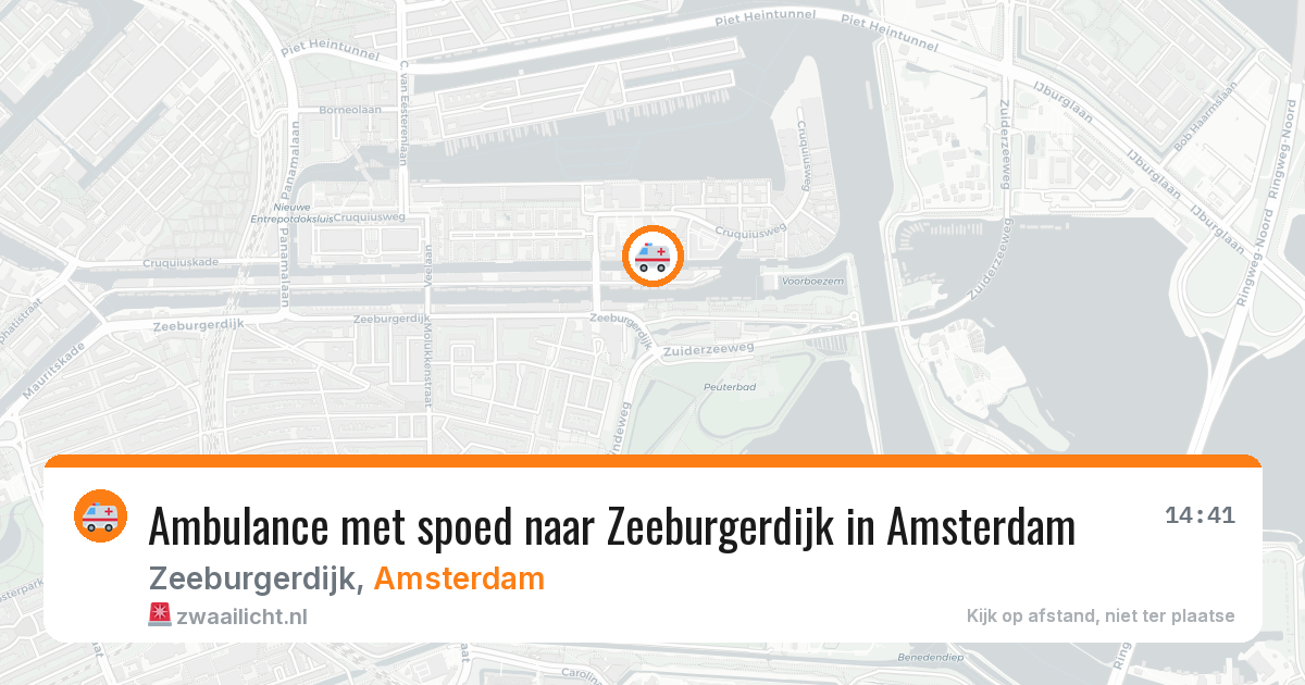 Ambulance met spoed naar Zeeburgerdijk in Amsterdam — 2 mei 2026