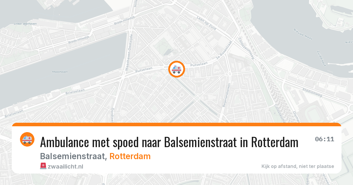 Ambulance met spoed naar Balsemienstraat in Rotterdam — 3 apr 2026
