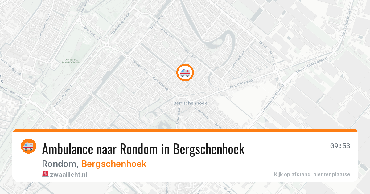 Ambulance naar Rondom in Bergschenhoek — 16 mei 2026