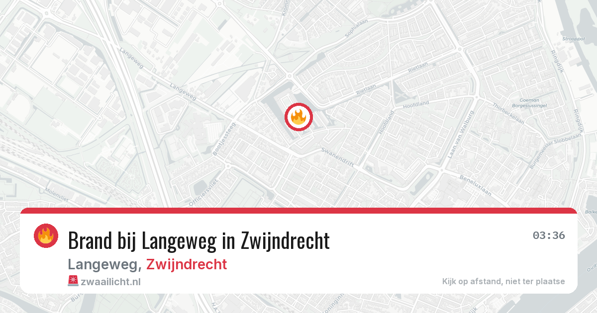Brand bij Langeweg in Zwijndrecht — 22 jun 2026