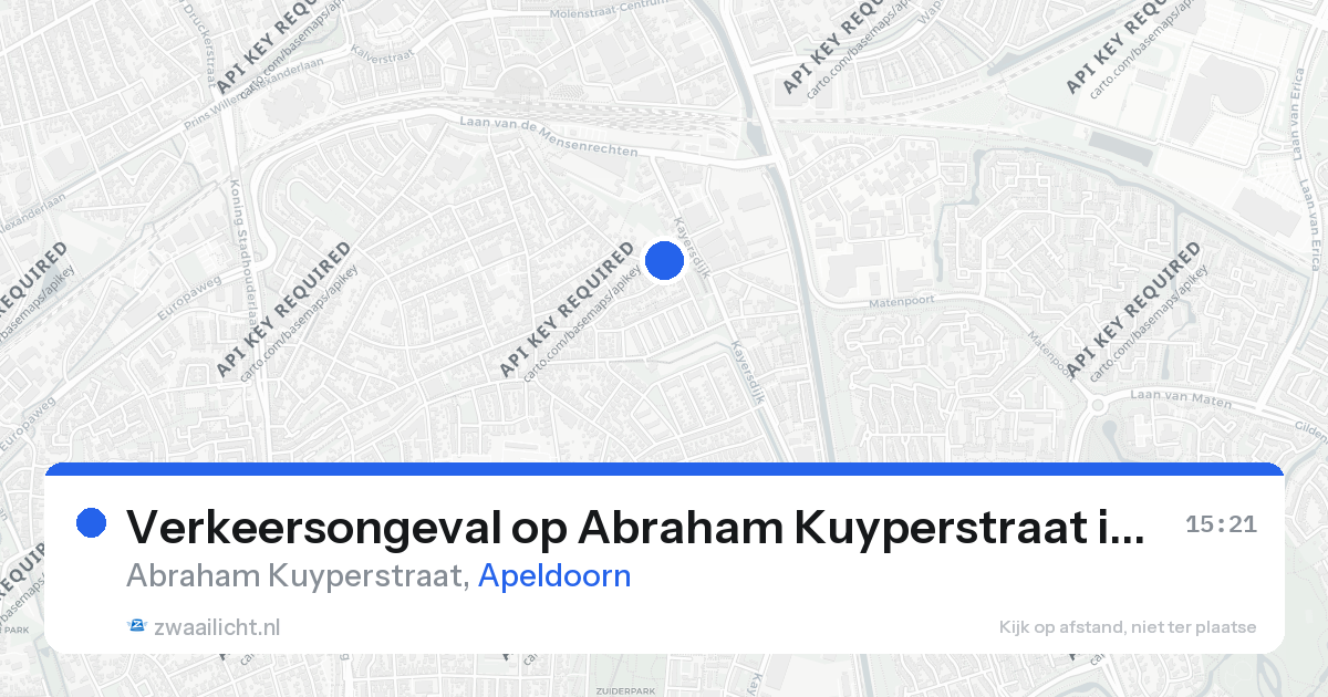 Verkeersongeval op Abraham Kuyperstraat in Apeldoorn — 26 aug 2026