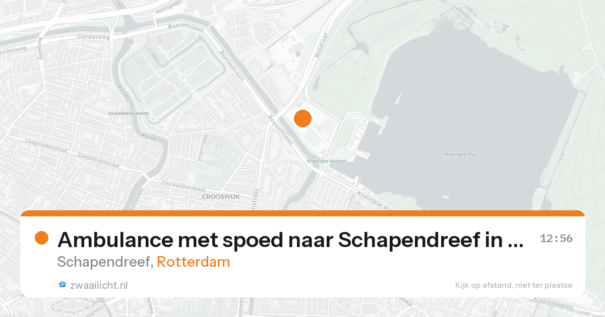 Ambulance met spoed naar Schapendreef in Rotterdam — 4 jun 2026