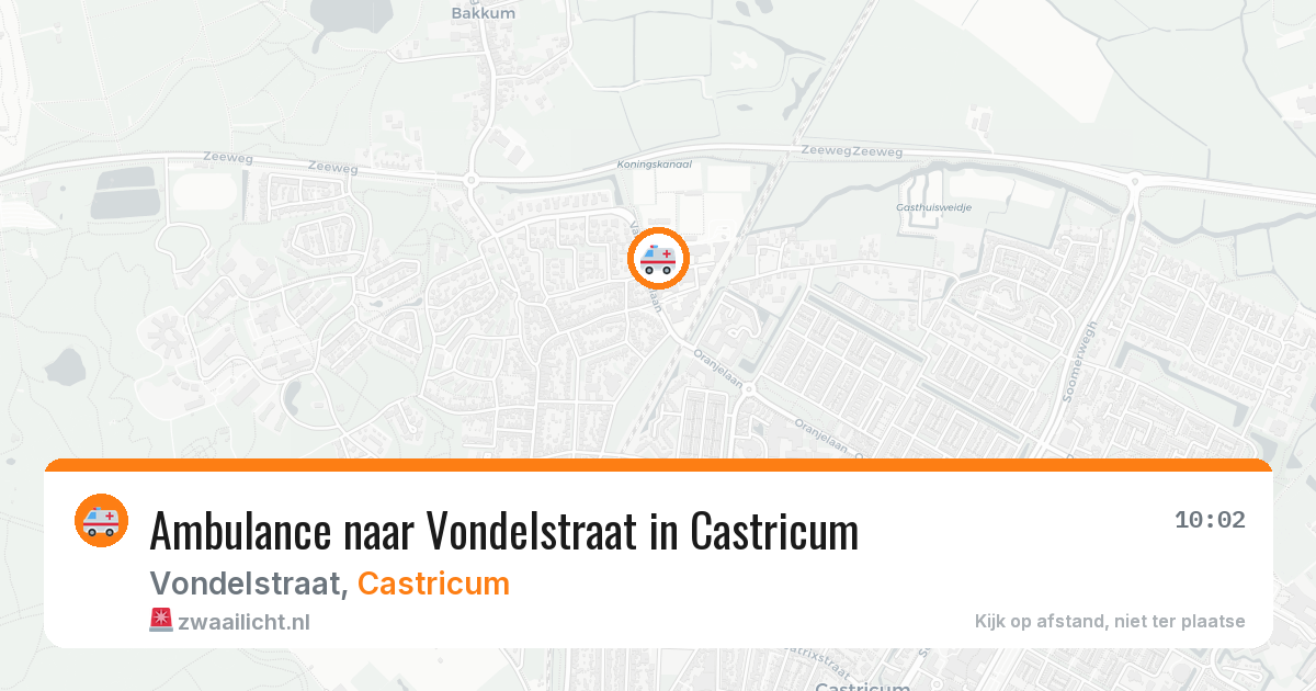 Ambulance naar Vondelstraat in Castricum — 16 jun 2026