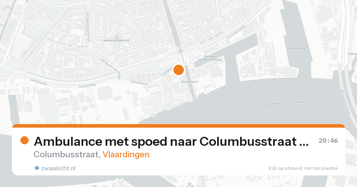 Ambulance met spoed naar Columbusstraat in Vlaardingen — 2 apr 2026