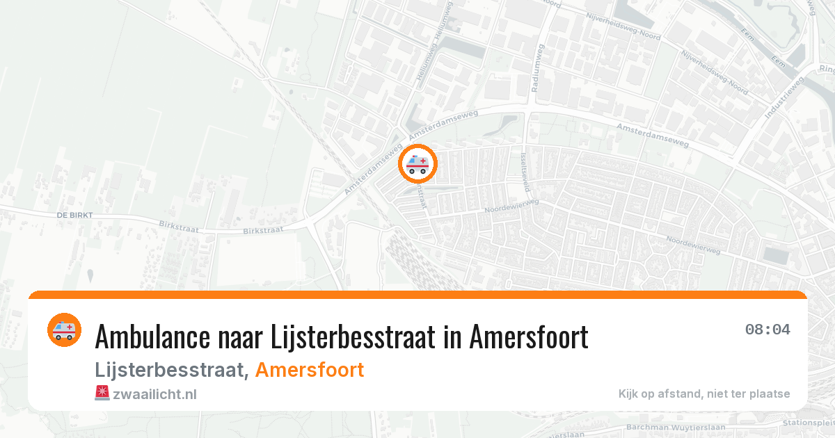 Ambulance naar Lijsterbesstraat in Amersfoort — 14 aug 2026