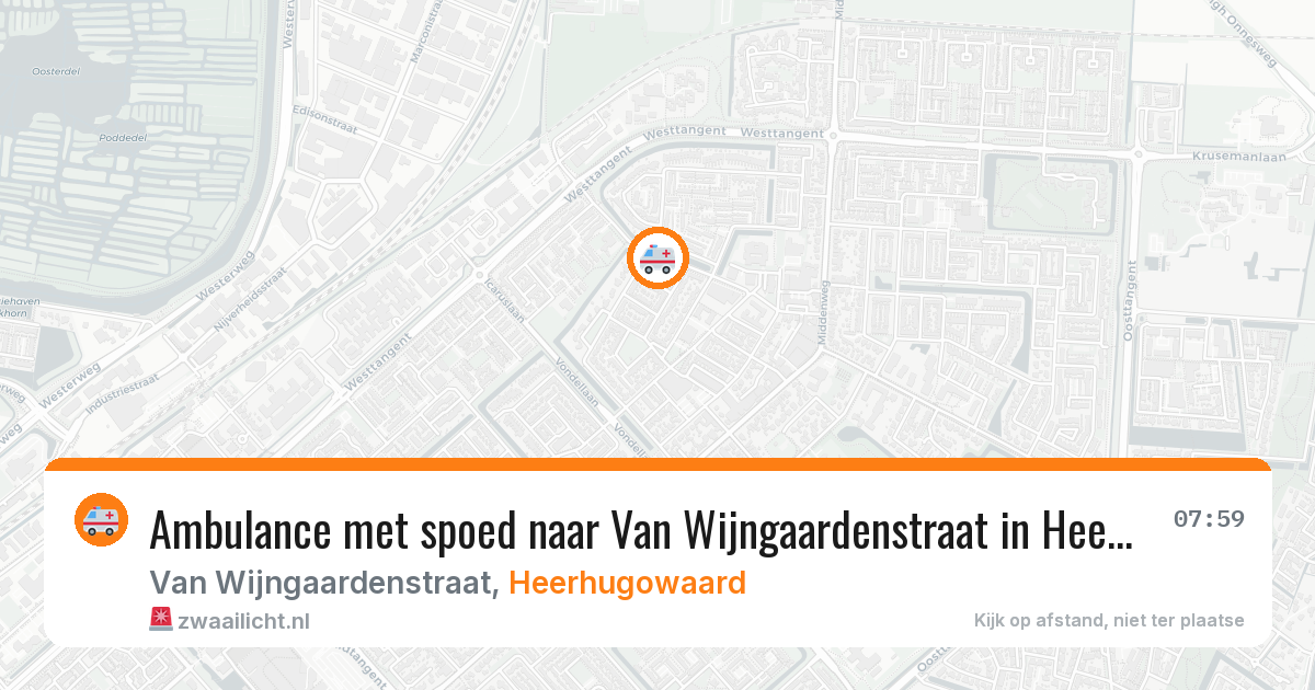 Ambulance met spoed naar Van Wijngaardenstraat in Heerhugowaard — 31 mei 2026