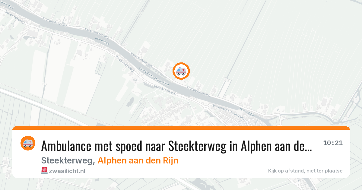 Ambulance met spoed naar Steekterweg in Alphen aan den Rijn — 6 apr 2026
