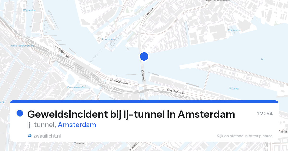 Geweldsincident bij Ij-tunnel in Amsterdam — 27 aug 2026