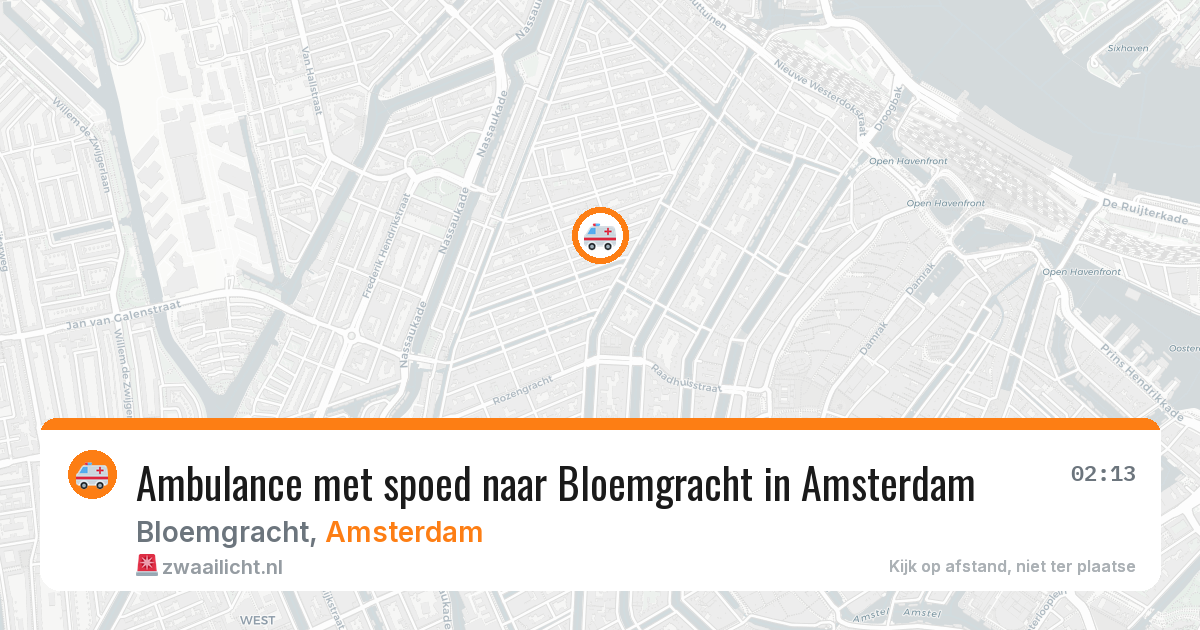 Ambulance met spoed naar Bloemgracht in Amsterdam — 17 jun 2026