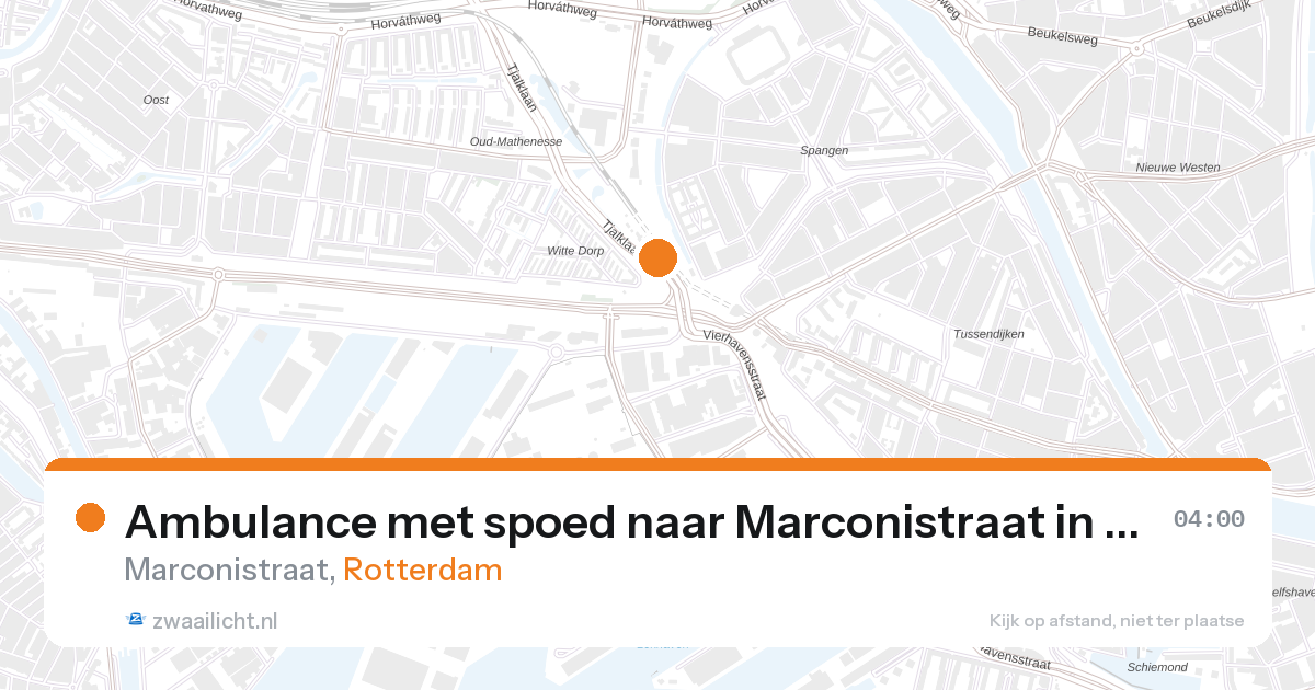 Ambulance met spoed naar Marconistraat in Rotterdam — 18 jul 2026